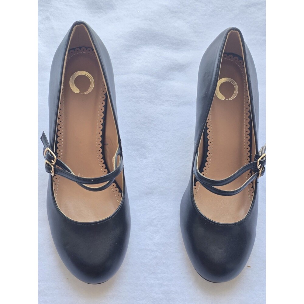 Journee Collection Womens Black Windy Mary Jane Pumps Size 9 - Picture 2 of 14